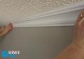 How to glue a ceiling skirting board
