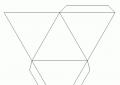 삼각형 피라미드 표면의 개발 종이 다이어그램에서 육각형 피라미드를 만드는 방법